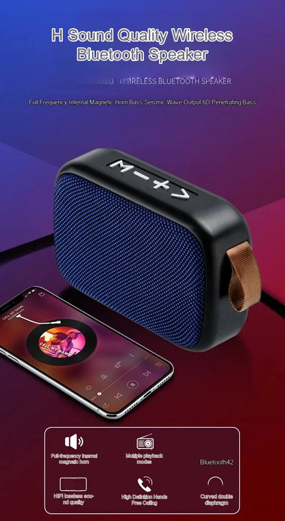 Portable Bluetooth speaker with good sound quality.