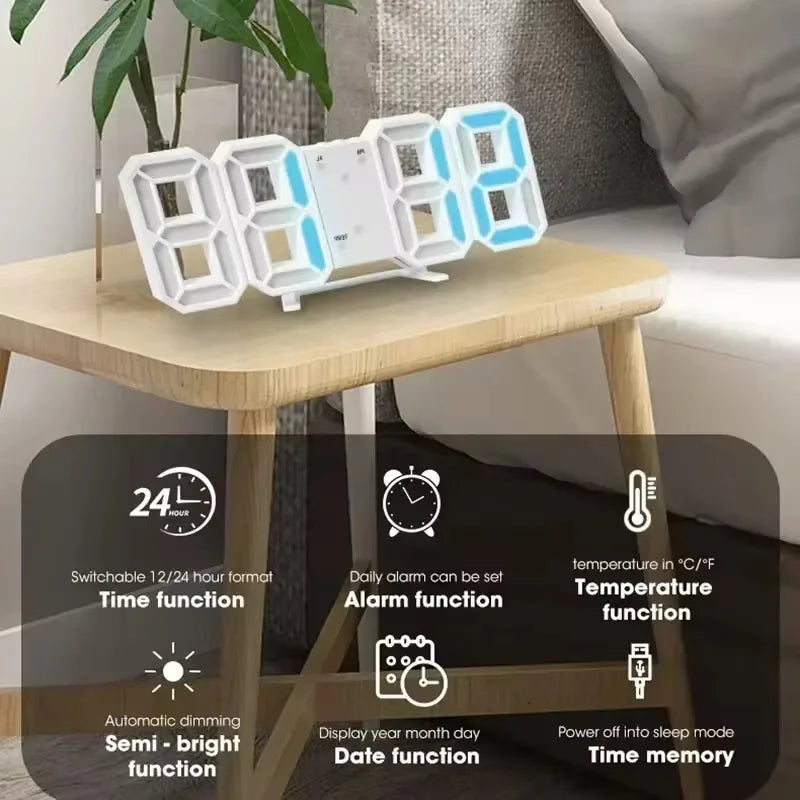 Table  3D LED Digital Alarm Clock.