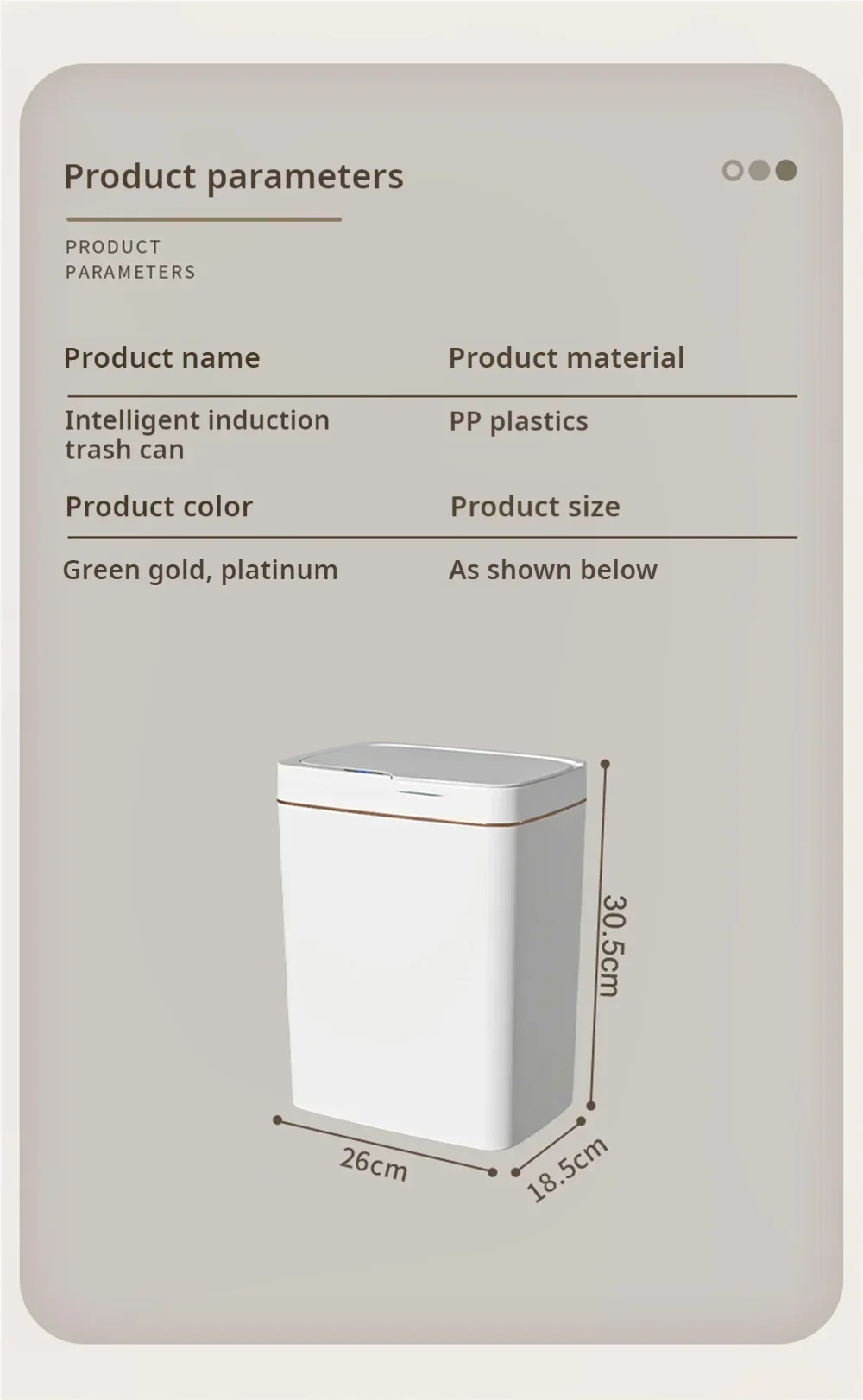 Our smart bathroom bin features touchless operation and a sleek design, offering a hygienic and convenient waste disposal solution.