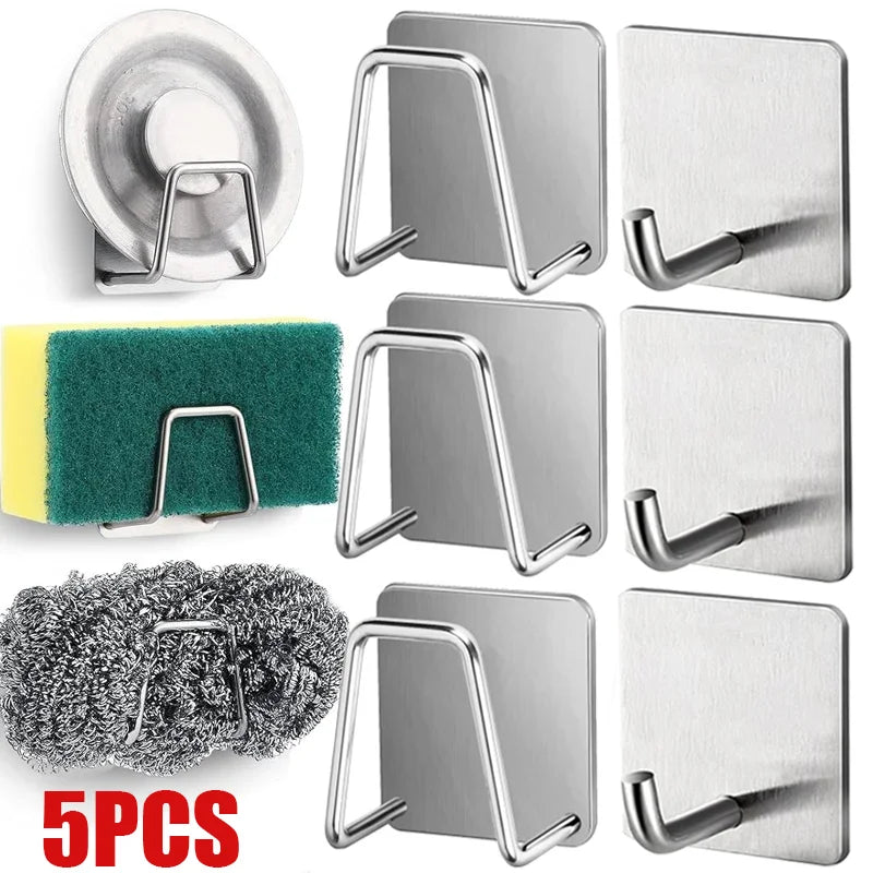 Stainless steel hooks for sponges etc.