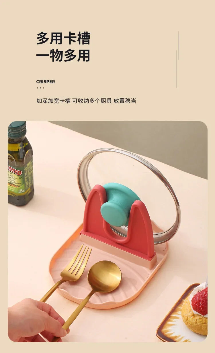 Spoon, spatula and pot lid holder