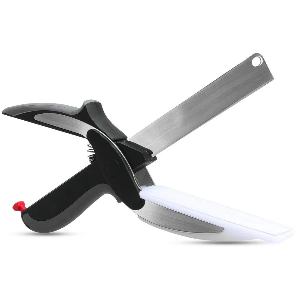 3-in-1 Kitchen Tool: Knife, Chopping Board & Scissors for Effortless Meal Prep.