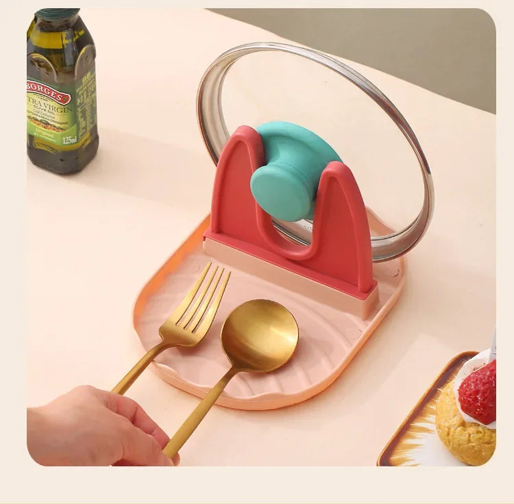 Spoon, spatula and pot lid holder