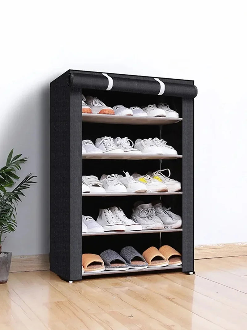 Compact, stylish cabinet designed to neatly organize and store your shoes while saving space.