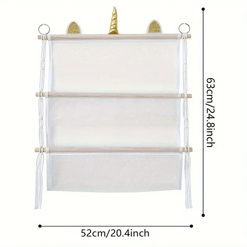 Hanging storage, perfect for kids room.