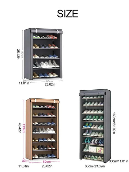 Compact, stylish cabinet designed to neatly organize and store your shoes while saving space.