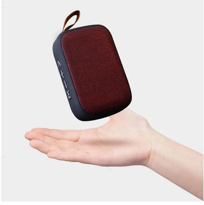 Portable Bluetooth speaker with good sound quality.