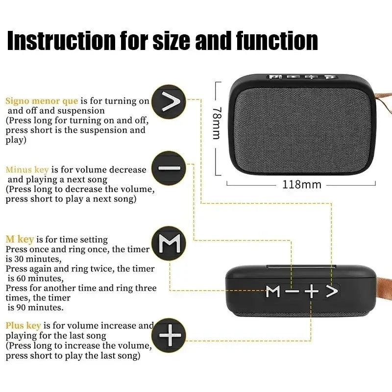 Portable Bluetooth speaker with good sound quality.