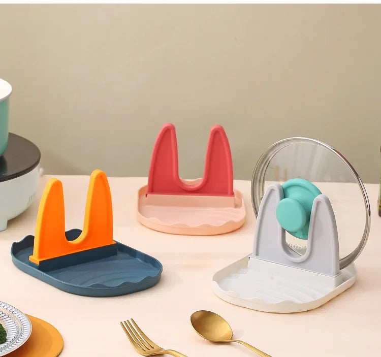 Spoon, spatula and pot lid holder