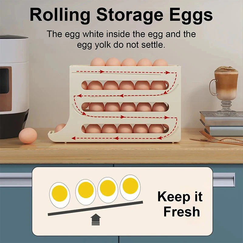 Organize and store your eggs securely with our sleek, space-saving Egg Holder, designed for easy access and maximum freshness in your fridge!