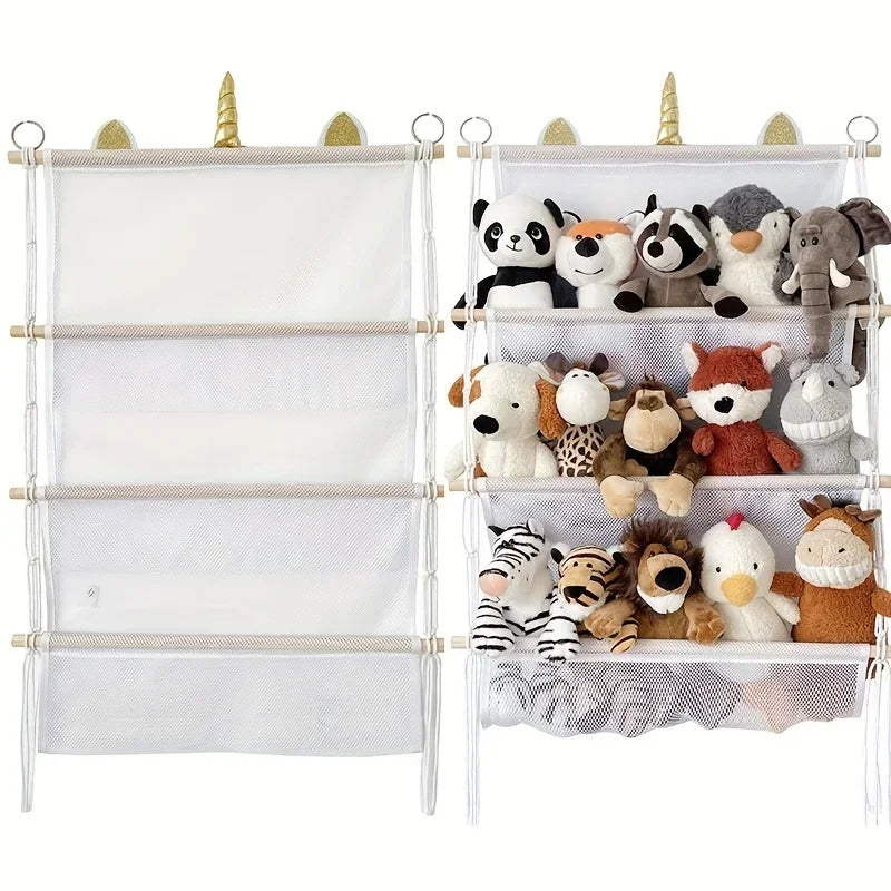 Hanging storage, perfect for kids room.