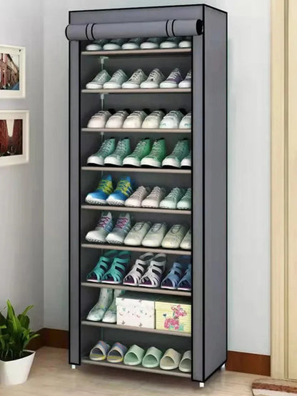 Compact, stylish cabinet designed to neatly organize and store your shoes while saving space.