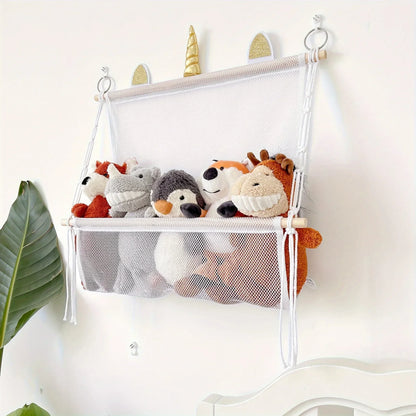 Hanging storage, perfect for kids room.