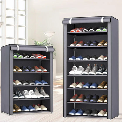 Compact, stylish cabinet designed to neatly organize and store your shoes while saving space.