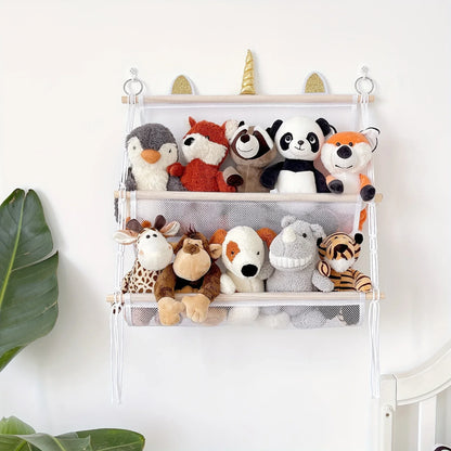 Hanging storage, perfect for kids room.