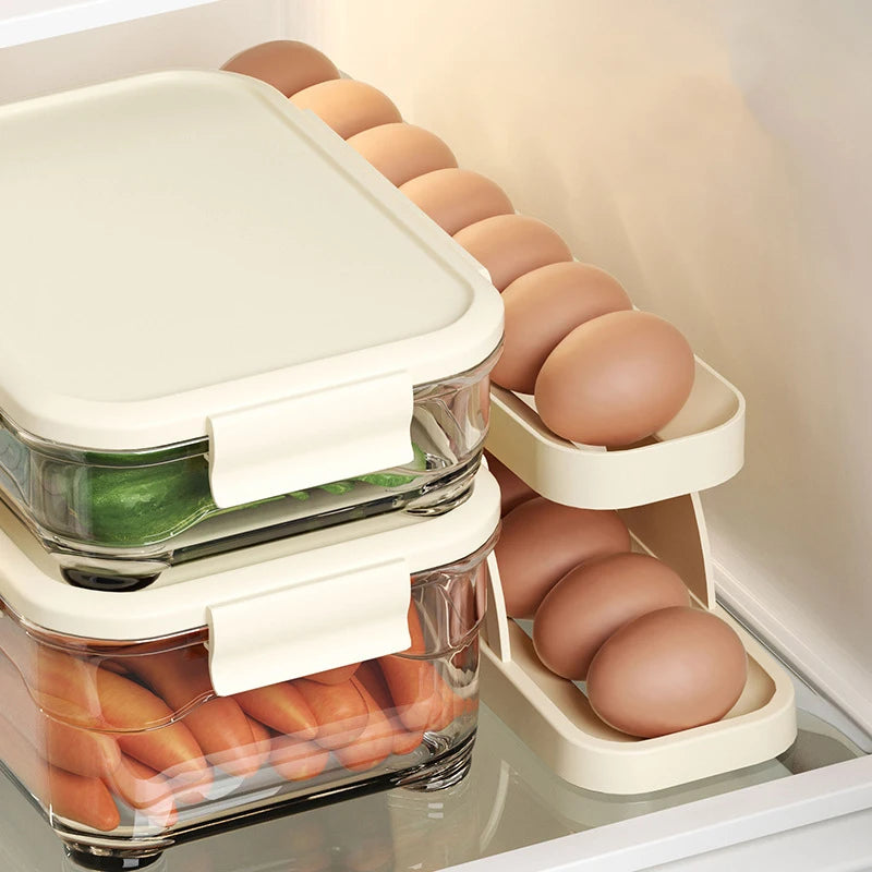 Organize and store your eggs securely with our sleek, space-saving Egg Holder, designed for easy access and maximum freshness in your fridge!