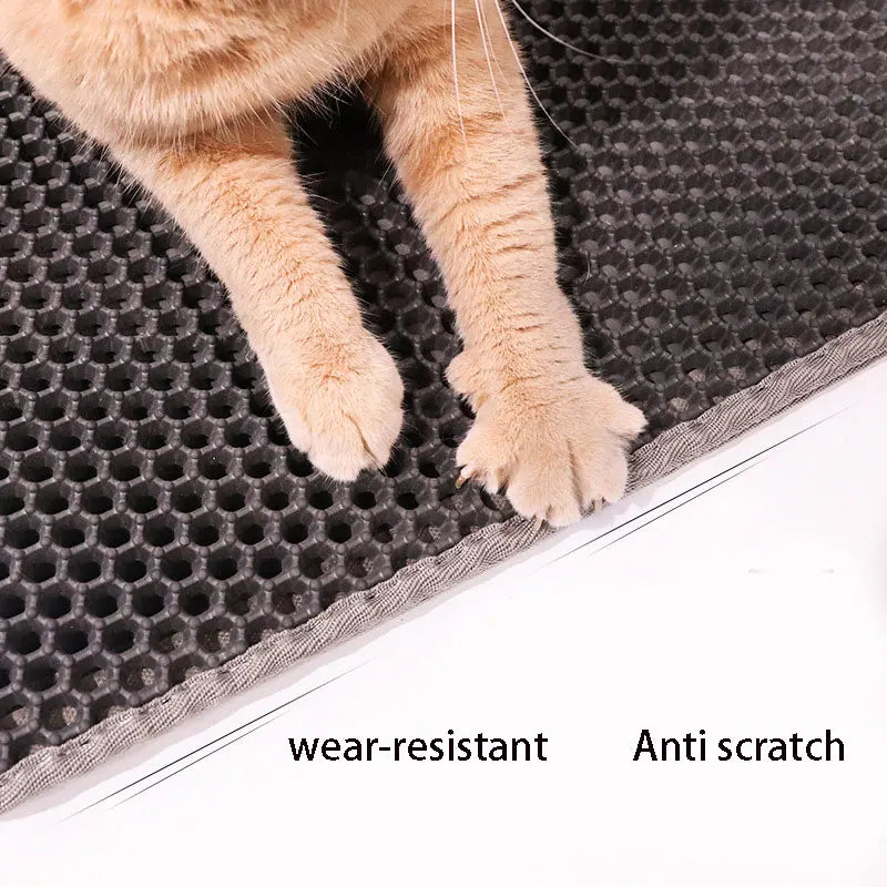 Our durable cat litter mat traps debris, keeping your floors clean while providing a soft, comfortable surface for your cat.