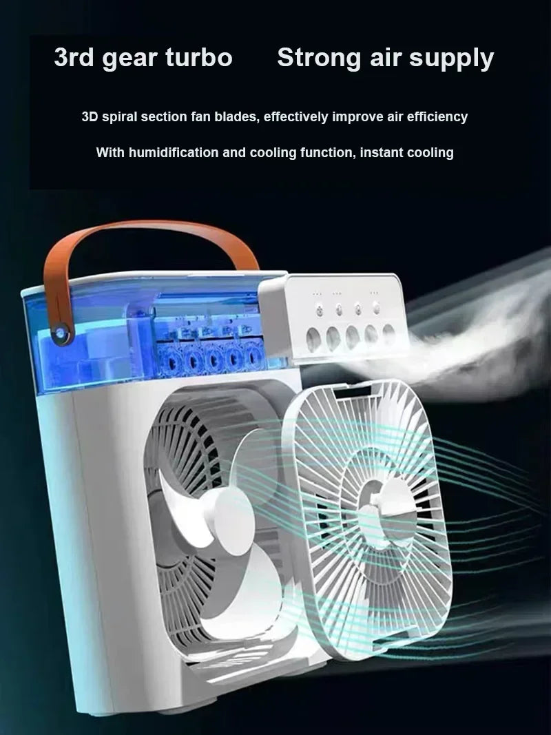 3 in 1 fan cooler, beat the heat wherever you go with long lasting power so you can stay cool for long.